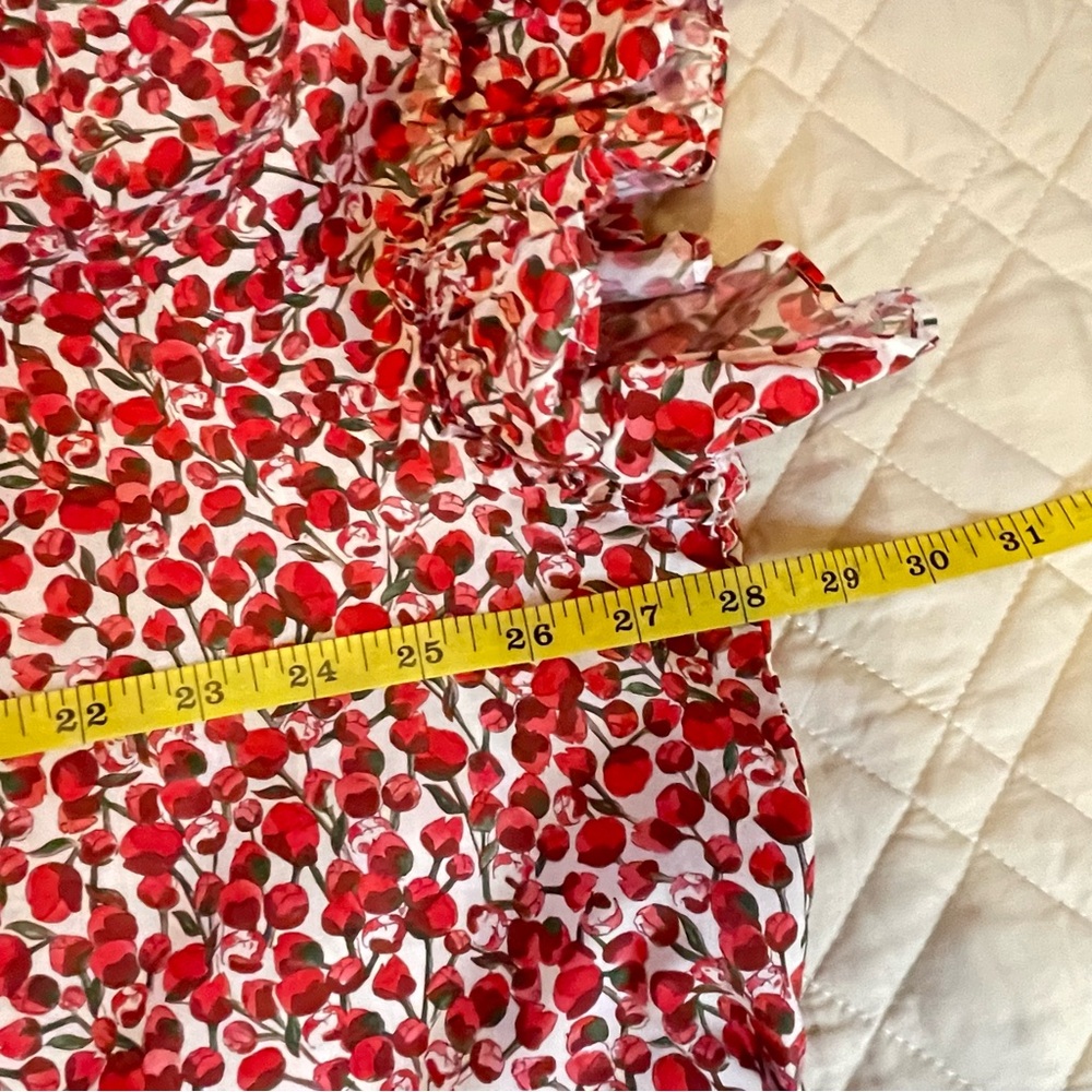 J. Crew Amelia Shirt Dress in Liberty Eliza’s Red Floral Fabric Plus Size 3X - Picture 8 of 15